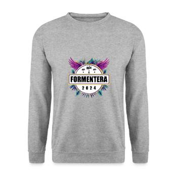 Formentera 2024 Team - Unisex Sweatshirt - salt & pepper - Front - Alina (178cm) & Michal (187cm)