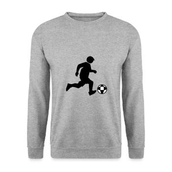 Footballers Football - Unisex Sweatshirt - salt & pepper - Front - Alina (178cm) & Michal (187cm)