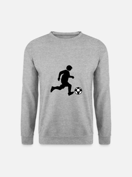 Fussballer Fussball - Unisex Pullover - Weißgrau meliert