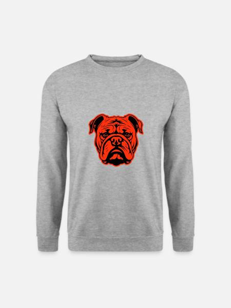 Bulldog Dog Head - Unisex Sweatshirt - salt & pepper