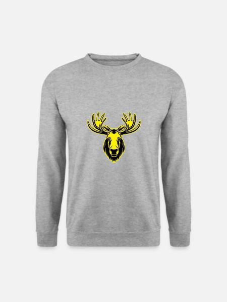 Moose Animal Portrait - Unisex Sweatshirt - salt & pepper