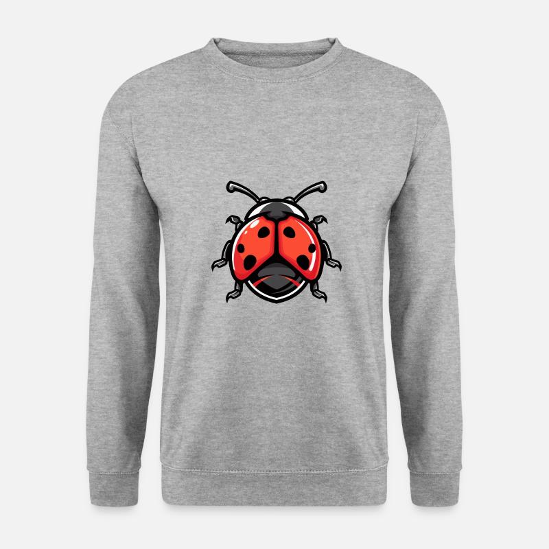 Marienkäfer Comic - Unisex Pullover - Weißgrau meliert