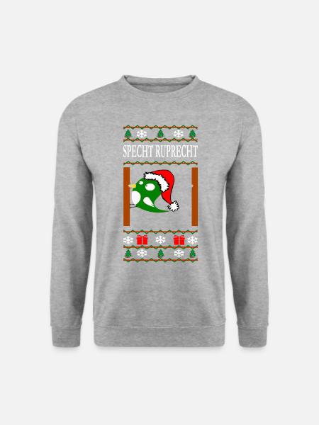Specht Ruprecht - Unisex Pullover - Weißgrau meliert