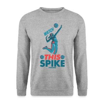 Volley volley beach volley plage Sport - Sweat-shirt Unisexe - gris chiné - Devant - Alina (178cm) & Michal (187cm)