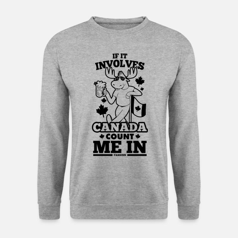 Canada - Unisex Pullover - Weißgrau meliert