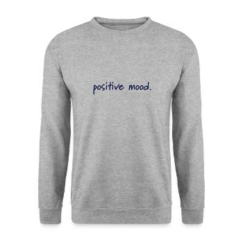 positive mood - Unisex Sweatshirt - salt & pepper - Front - Alina (178cm) & Michal (187cm)