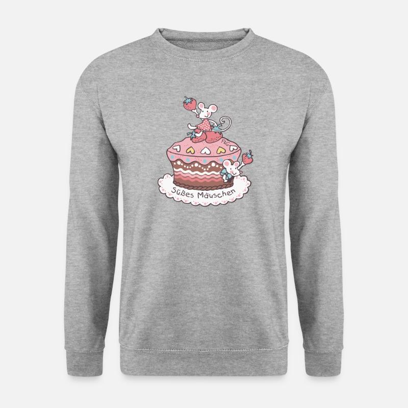 Süßes Mäuschen - Unisex Pullover - Weißgrau meliert
