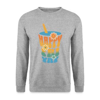 Humor Friday Lehrer-Wochenende - Unisex Pullover - Weißgrau meliert - Vorne - Alina (178cm) & Michal (187cm)