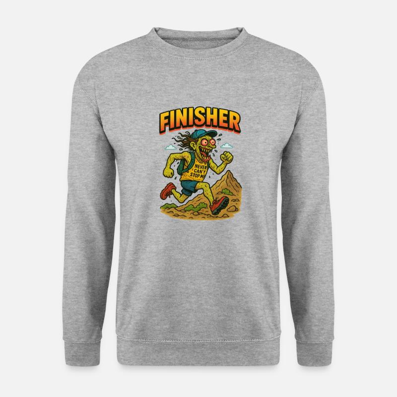 Finisher Zombie - Unisex Pullover - Weißgrau meliert