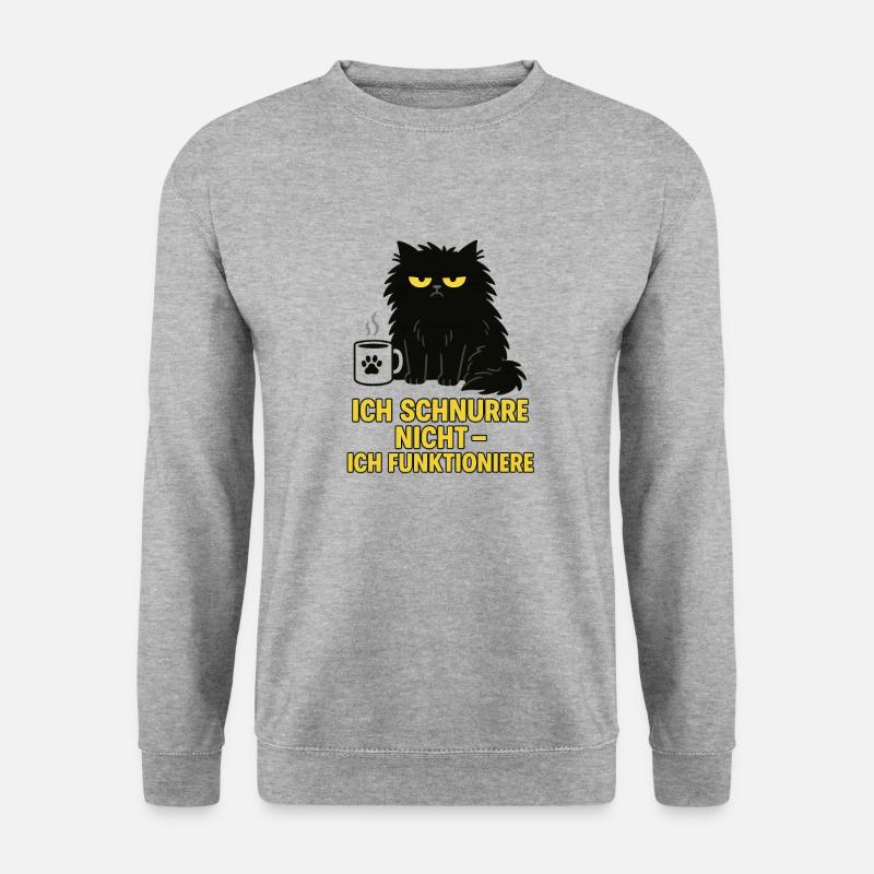 I don't purr – I function (cat) - Unisex Sweatshirt - salt & pepper