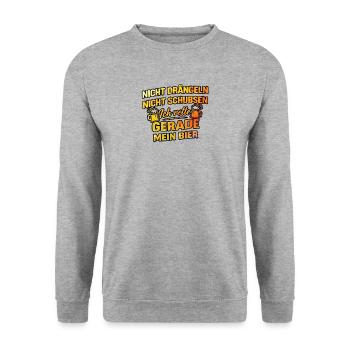 Save my beer - Unisex Sweatshirt - salt & pepper - Front - Alina (178cm) & Michal (187cm)