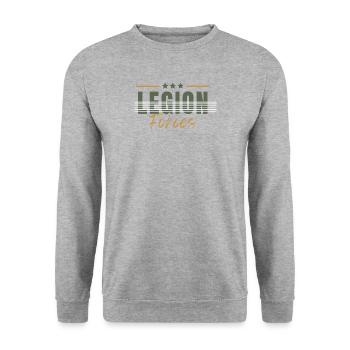 Legionstruppen - Unisex Pullover - Weißgrau meliert - Vorne - Alina (178cm) & Michal (187cm)