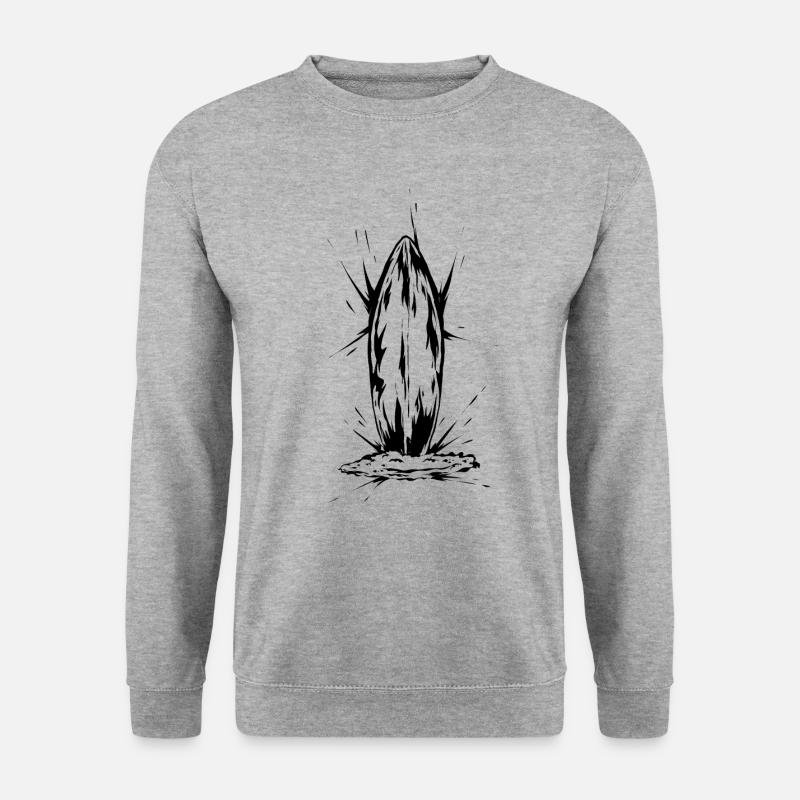 Surfer Surfboard - Unisex Pullover - Weißgrau meliert