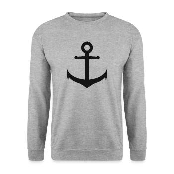 sailor captain ship boat seemann kapitaen segelboo - Unisex Pullover - Weißgrau meliert - Vorne - Alina (178cm) & Michal (187cm)
