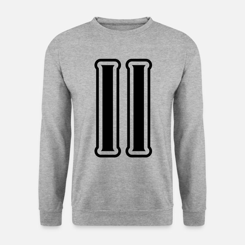 11 Zahl symbol - Unisex Pullover - Weißgrau meliert