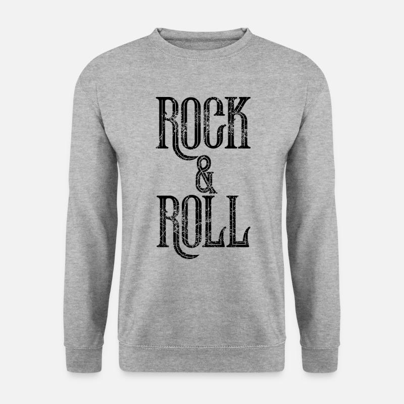 Rock & Roll Black Vintage Edition - Unisex Pullover - Weißgrau meliert