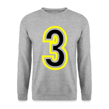 3 Number College - Unisex Sweatshirt - salt & pepper - Front - Alina (178cm) & Michal (187cm)