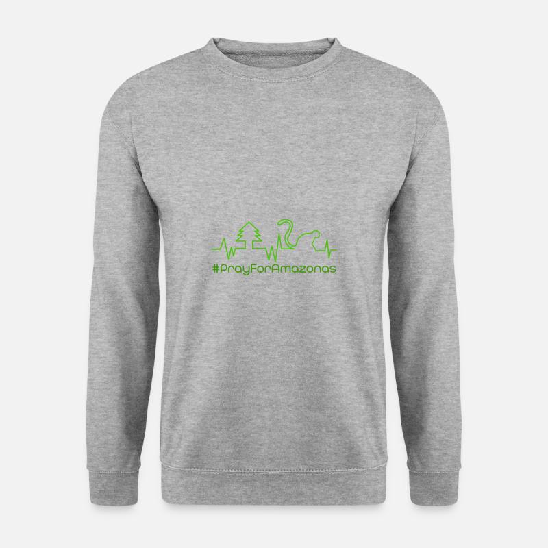 Pray for amazonas 5.0 - Unisex Pullover - Weißgrau meliert