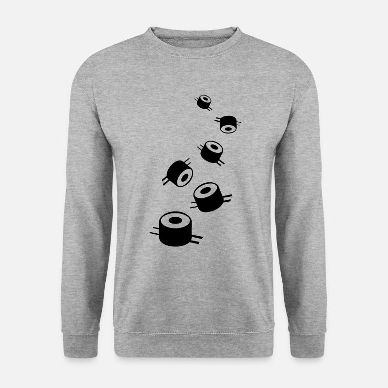 Sushi icon Silhouette - Unisex Pullover - Weißgrau meliert