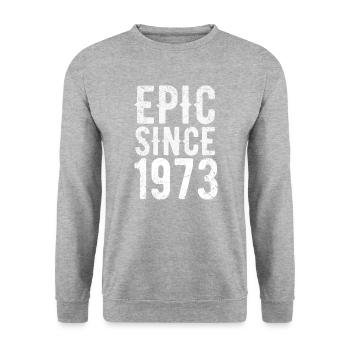 Epic since 1973 - Unisex Sweatshirt - salt & pepper - Front - Alina (178cm) & Michal (187cm)