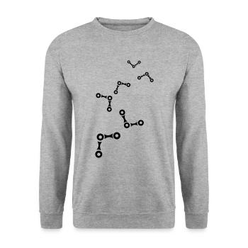 Bicycle Cycling Chain - Unisex Sweatshirt - salt & pepper - Front - Alina (178cm) & Michal (187cm)