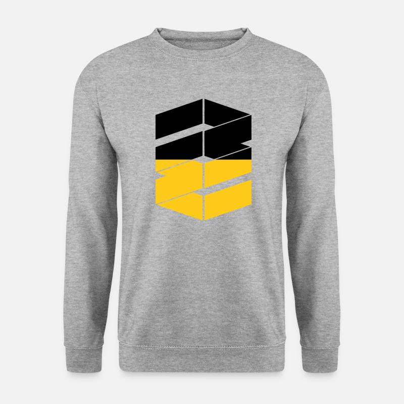 Drapeau du Bade-Wurtemberg Heimat Stuttgart - Sweat-shirt Unisexe - gris chiné