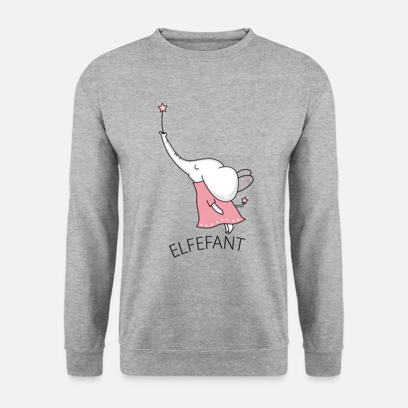 Elf and Elephant - Unisex Sweatshirt - salt & pepper