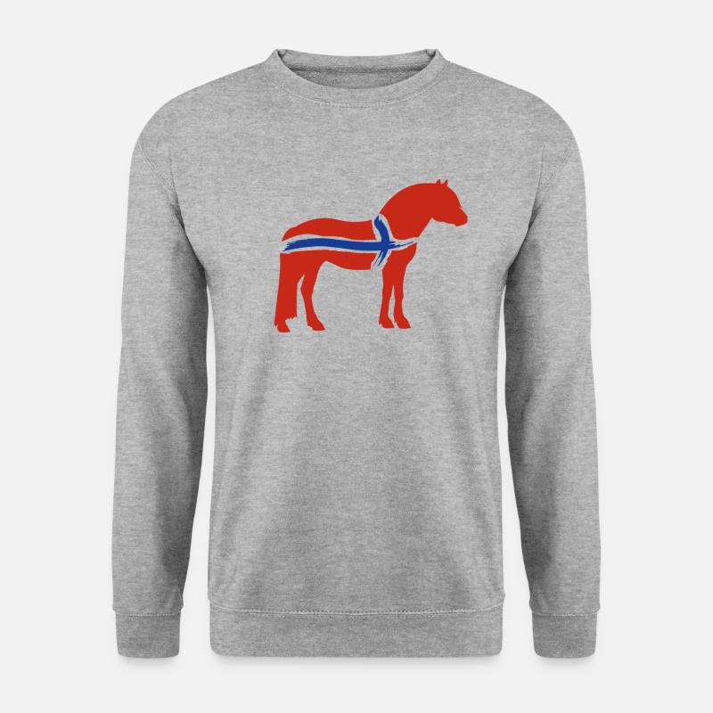 Fjord Flagge - Unisex Pullover - Weißgrau meliert