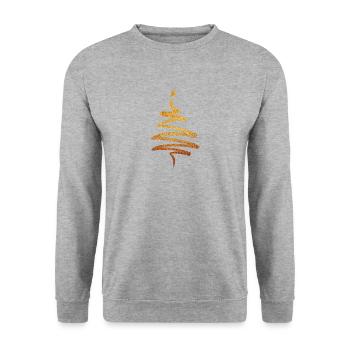 Christmas Tree - Gold Gift Gift Idea - Unisex Sweatshirt - salt & pepper - Front - Alina (178cm) & Michal (187cm)