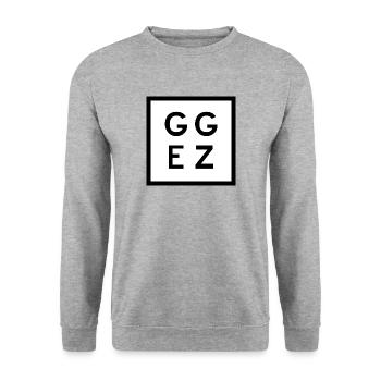 LOL GG EZ - Teenager Shirt - Geschenkidee - Unisex Pullover - Weißgrau meliert - Vorne - Alina (178cm) & Michal (187cm)