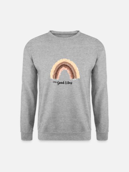 Only Good Vibes. Rainbow Gift Boho T-Shirt - Unisex Sweatshirt - salt & pepper