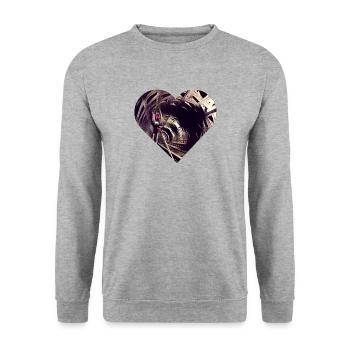Les géomètres en aiment un - Sweat-shirt Unisexe - gris chiné - Devant - Alina (178cm) & Michal (187cm)