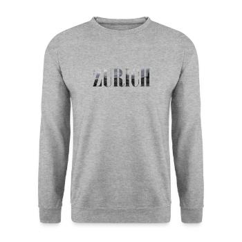 ZURICH, Switzerland, Europe, mountain, homeland, hometown - Unisex Sweatshirt - salt & pepper - Front - Alina (178cm) & Michal (187cm)