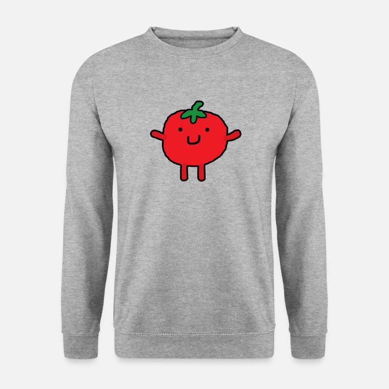 Brot Tomate - Unisex Pullover - Weißgrau meliert