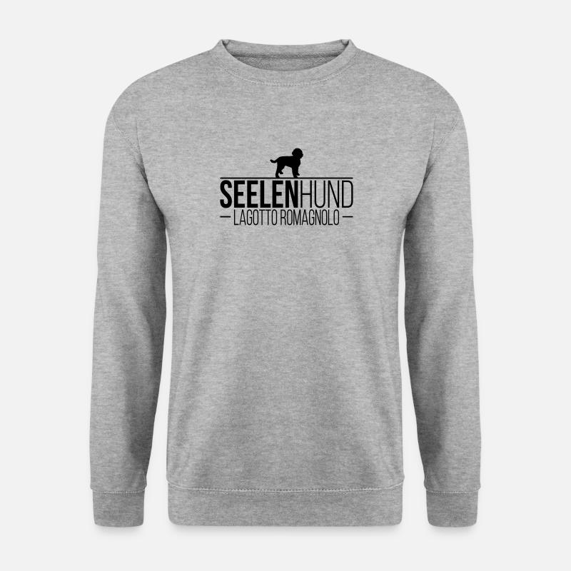 LAGOTTO ROMAGNOLO Seelenhund - Unisex Pullover - Weißgrau meliert