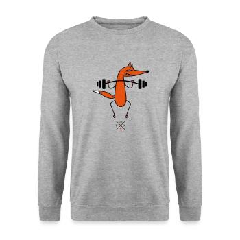 Smart weightlifter - Unisex Sweatshirt - salt & pepper - Front - Alina (178cm) & Michal (187cm)