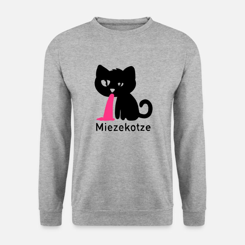 Miezekotze - Unisex Pullover - Weißgrau meliert