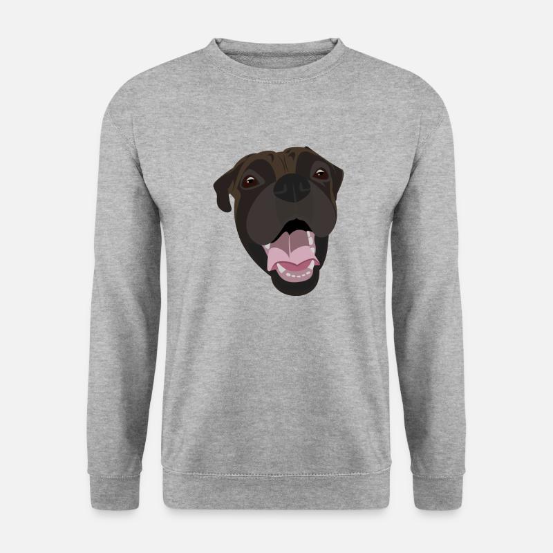 Boxer - Unisex Pullover - Weißgrau meliert