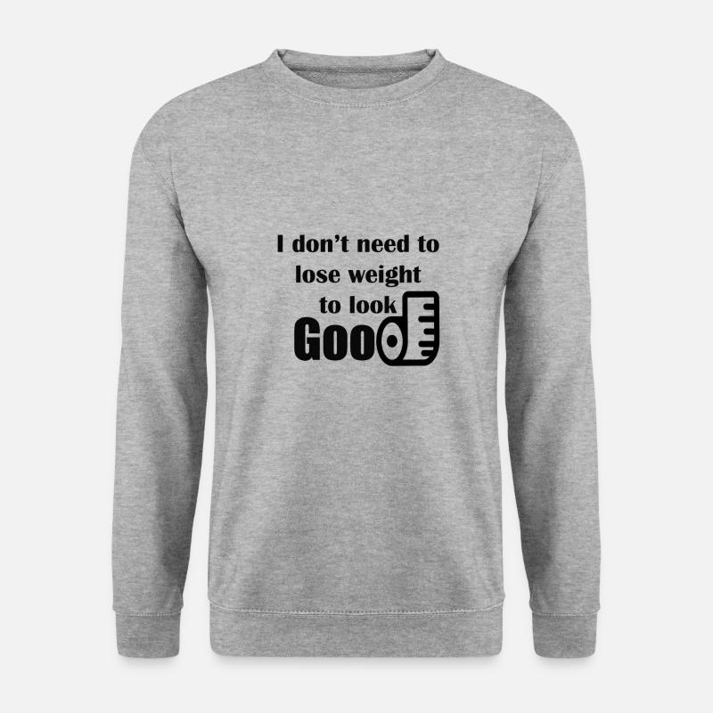 Nicht Abnehmen - Unisex Pullover - Weißgrau meliert