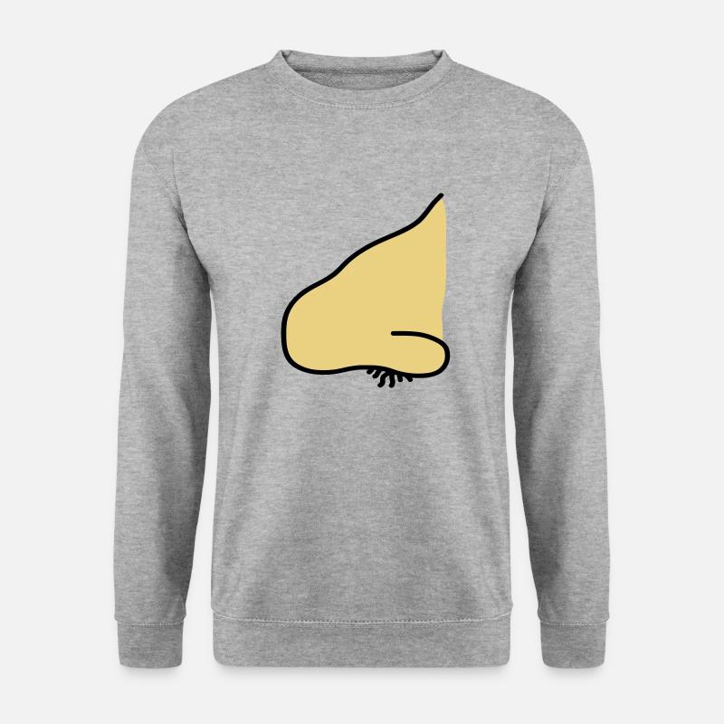 nose - Unisex Pullover - Weißgrau meliert