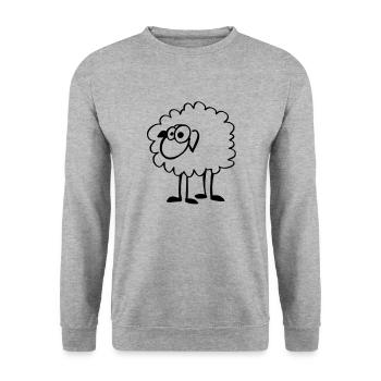 Mouton drôle - Sweat-shirt Unisexe - gris chiné - Devant - Alina (178cm) & Michal (187cm)