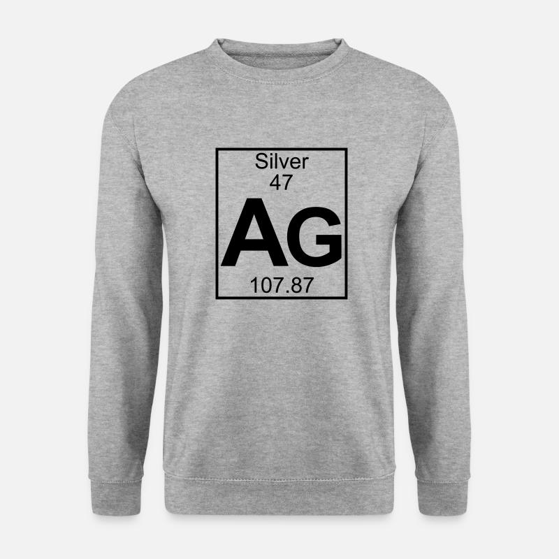 Silver (Ag) (element 47) - Unisex Sweatshirt - salt & pepper