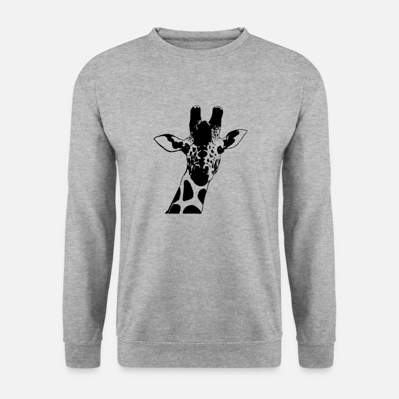 Giraffe - Unisex Pullover - Weißgrau meliert