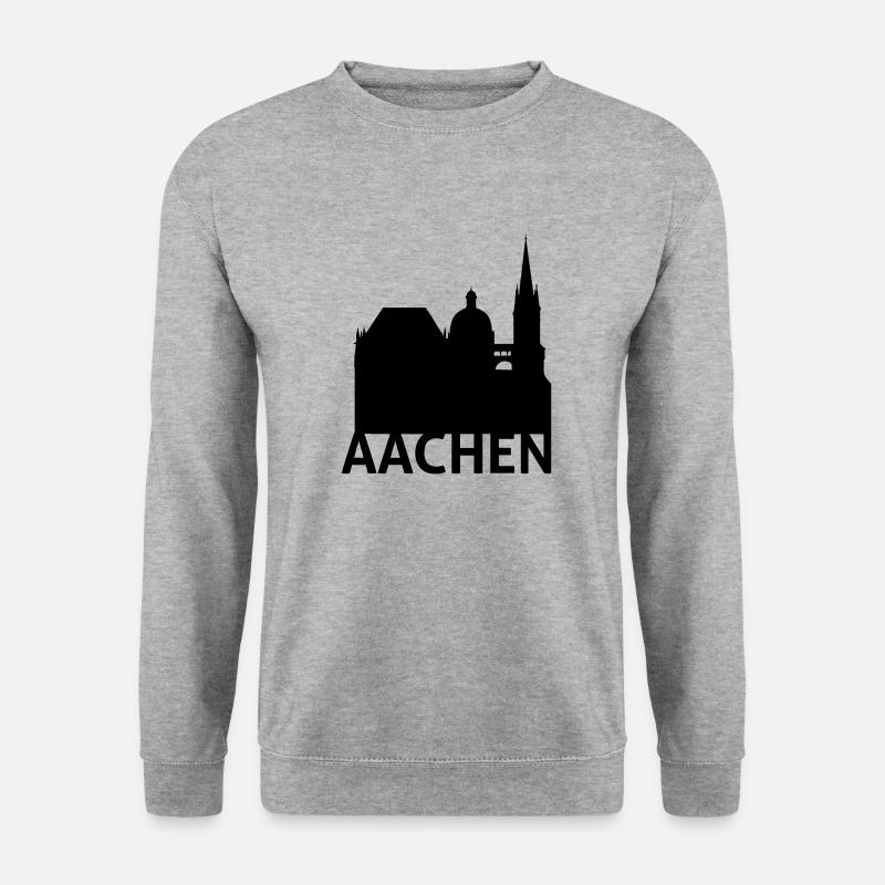 Aachen - Unisex Pullover - Weißgrau meliert