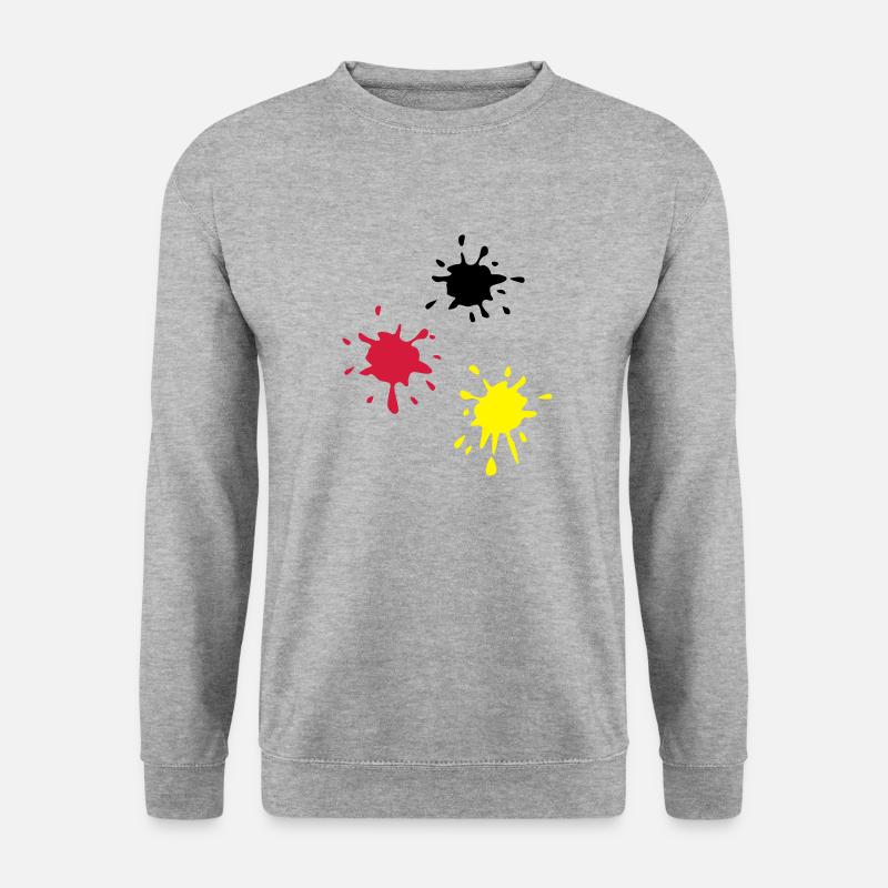Kunst, Klecks, kunstklecks (super cheap!) - Unisex Pullover - Weißgrau meliert
