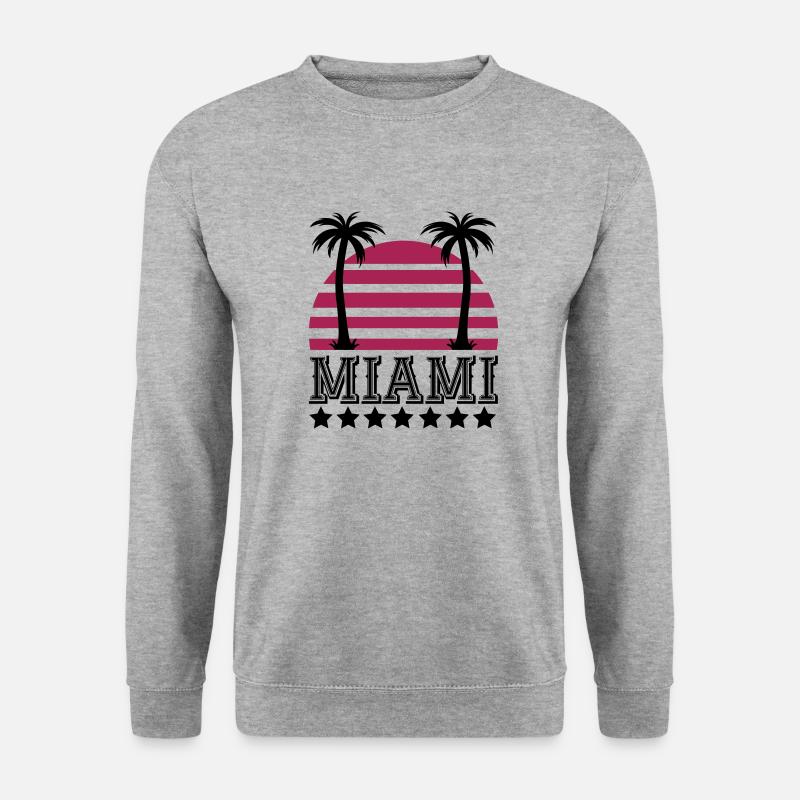 miami - Unisex Pullover - Weißgrau meliert