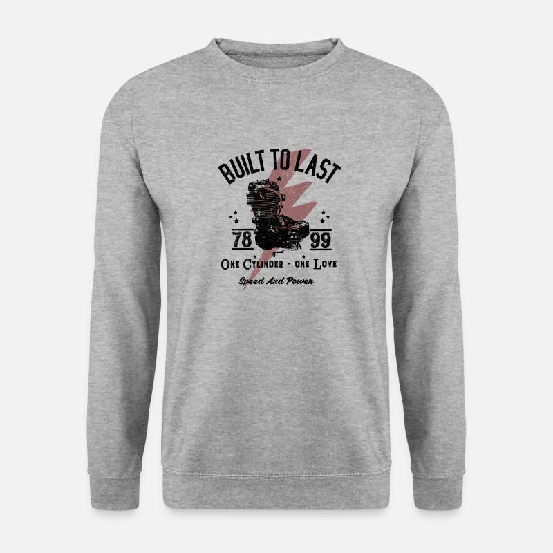 one Cylinder one love Einzylinder - Unisex Pullover - Weißgrau meliert