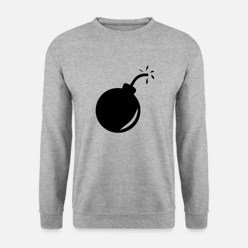 Bombe 1 - Unisex Pullover - Weißgrau meliert