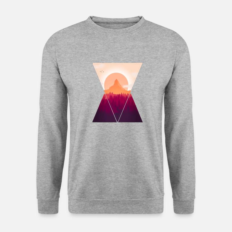 Wald - Unisex Pullover - Weißgrau meliert