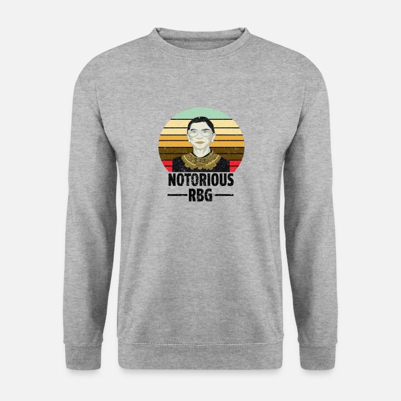 Notorische RBG - Unisex Pullover - Weißgrau meliert